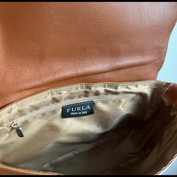 FURLA Leather Crossbody Bag/Purse Vintage Made in Italy - Picture 11 of 12